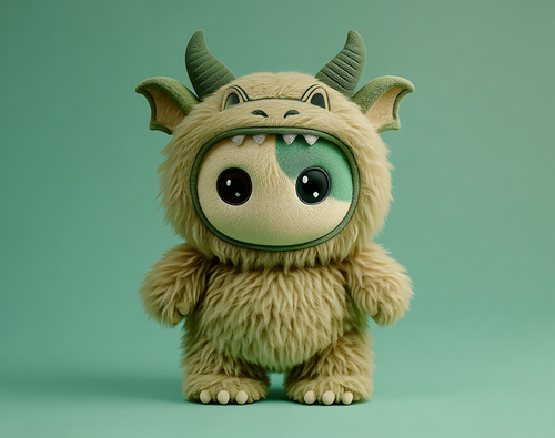 Kumupo No. 03 – Moss (Green): Plush Handbag Charm