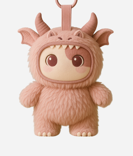 Kumupo No. 01 – Ritual (Pink): Plush Handbag Charm