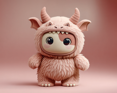 Kumupo No. 01 – Ritual (Pink): Plush Handbag Charm